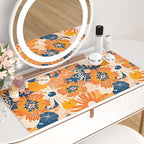 QIYI Large Desk Pad, Floral Mouse Pad Desktop Decor, Waterproof PU Leather Desk - Image 6