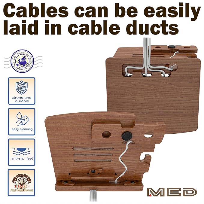 MED Wood Phone Docking Station – Nightstand Desk Organizer - Image 9