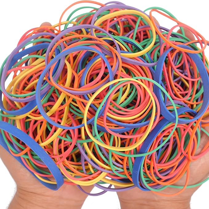 Rubber Bands Assorted Size 0.4bl Colourful Rubber Bands Office Supplies Size#64 - Image 2