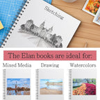 Elan A4 Sketchbook, 80 Sheets Italian Paper 80 lb/120 GSM, Acid-Free Sketch - Image 6