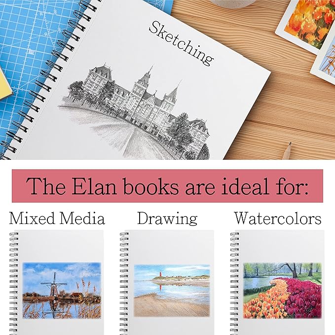Elan A5 Sketchbook, 80 Sheets Italian Paper 80 lb/120 GSM, Acid-Free Sketch - Image 6