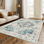GENIMO 9x12 Area Rugs for Living Room, Machine Washable Non Slip Rugs, Low Pile - Image 10