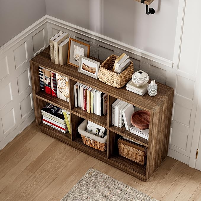 ChooChoo 6 Cube Storage Organizer, Wooden Bookcase - Image 5