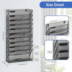 EasyPAG Wall File Holder 10 Tier Mesh Hanging Folder Organizer - Image 3