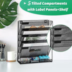 EASEPRES Desk File Organizer Mesh 6-Tier, Hanging Wall Mount Document - Image 3