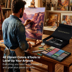 colour block 66-pc soft chalk pastels and tools, view 9