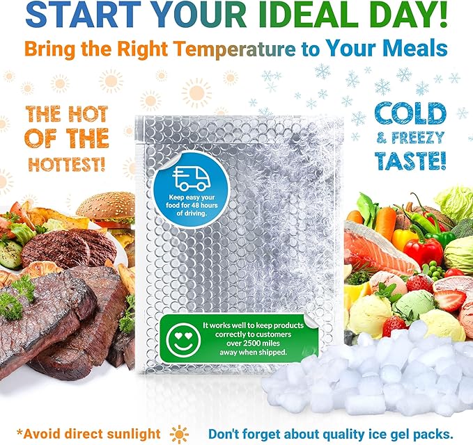 Amiff Silver Thermal Bubble Mailer, 8 x 11 Inches. 10 Pack Metallic Bubble - Image 3