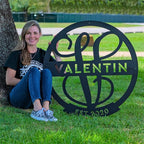 RealSteel Personalized Family Name Monogram Metal Sign – Custom Split Letter - Image 3