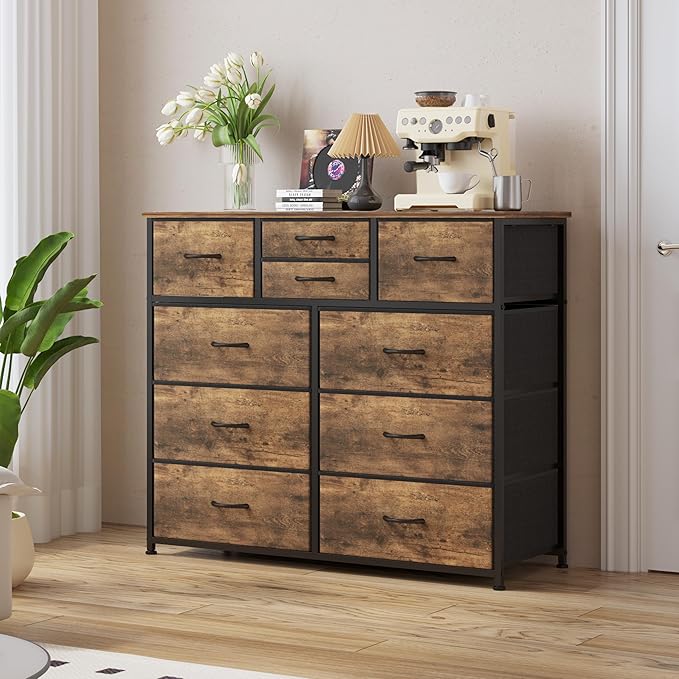 LUMTOK 10-Drawer Dresser, Fabric Storage Dressers - Image 2