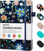 Comkiso Address Book with Individual Alphabetical Tabs Laminated, Large Print by Comkiso