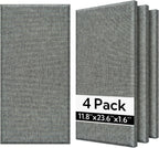Olanglab Fiberglass Acoustic Wall Panels 4 Pack, 11.8'' x 23.6'' Sound Panels