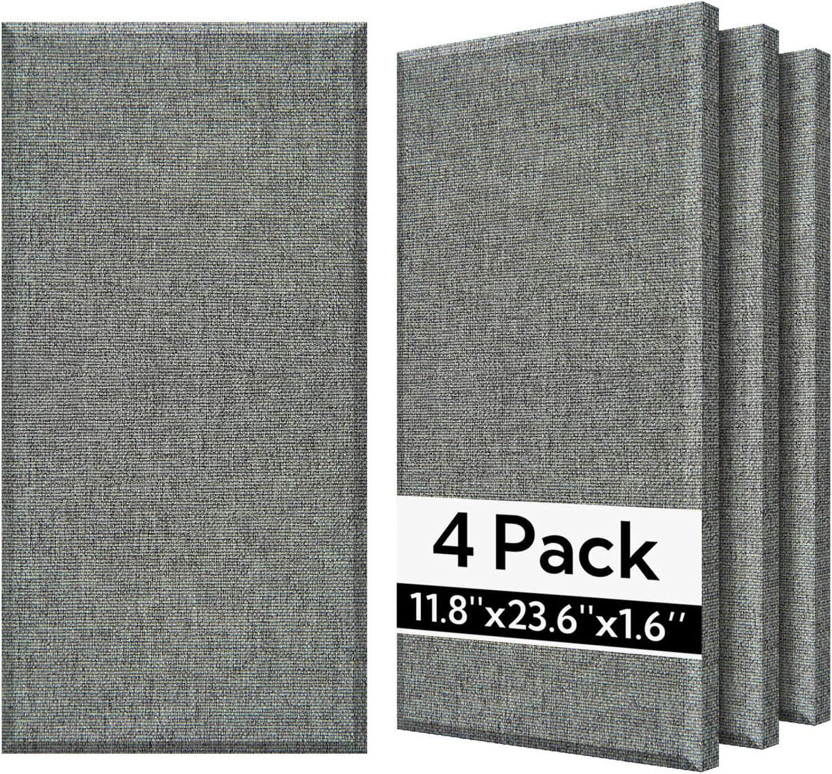 Olanglab Fiberglass Acoustic Wall Panels 4 Pack, 11.8'' x 23.6'' Sound Panels