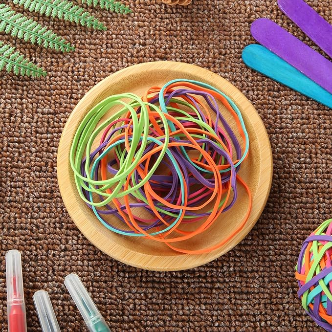 CYEAH 10PCS Colorful Rubber Band Ball, Stationery Holder Band Loops - Image 6