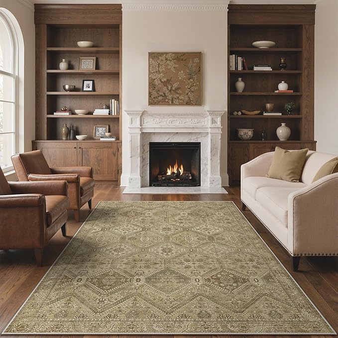 GENIMO Area Rug 2x3 Doormat, Machine Washable Low Pile Rugs, Small Retro - Image 8