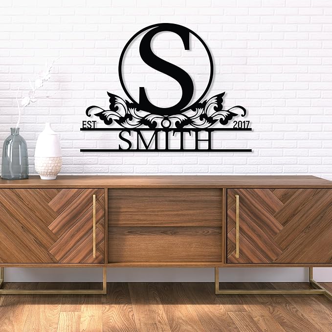 Personalized Metal Name Signs, Split Letter Monogram Wall Art Decor, Durable - Image 7
