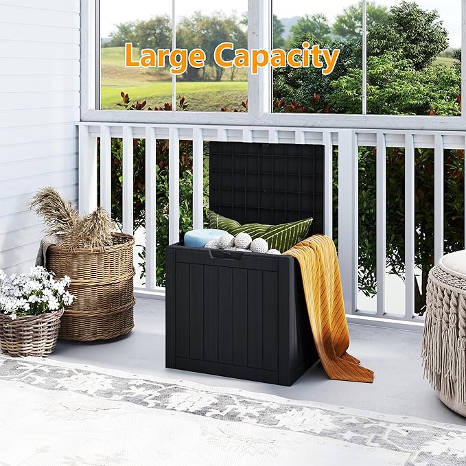 Yardgrace 35 Gallon Outdoor Storage Box Waterproof, Resin Deck Boxes - Image 4