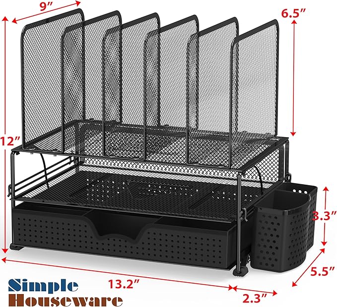 SIMPLE HOUSEWARE Mesh Desk Organizer - Image 2