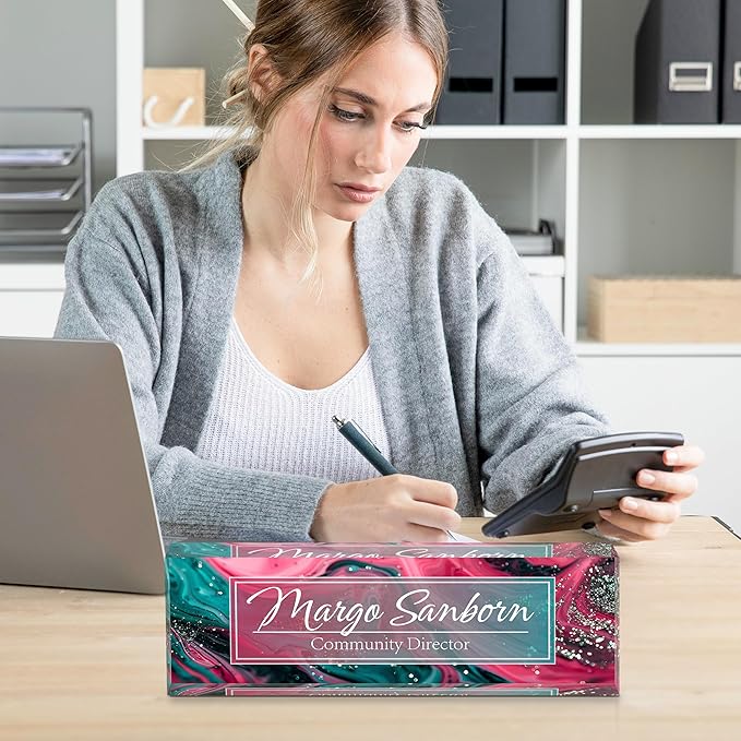Personalized Name Plate for Desk, Custom Desk Name Plate, Acrylic Name Plate - Image 6
