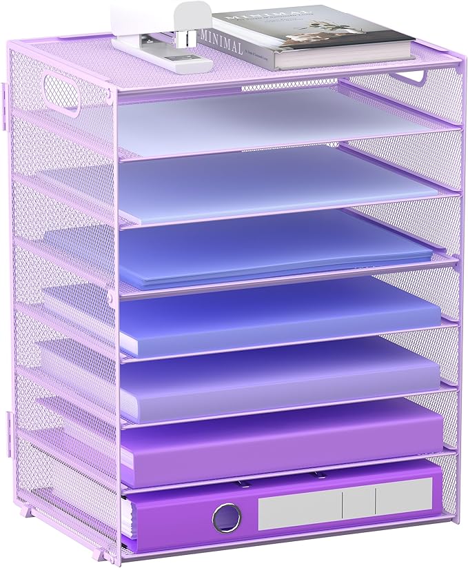 8 Tier Paper Letter Tray Organizer by GoldOrcle