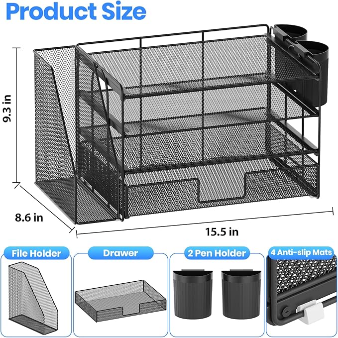 OPNICE Desk Organizer, 4-Tier Desktop File Organizer - Image 7