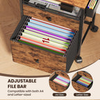 opnice file cabinet, rolling cart with 2 storage, side view