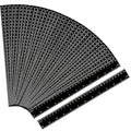 50 Pack Black Plastic Ruler, 12 Inch Standard/Metric Rulers Straight Ruler by eBoot
