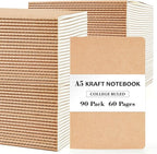 feela 90 Pack Kraft Notebooks Bulk, Lined Travel Journals Note Pad Notebooks by feela