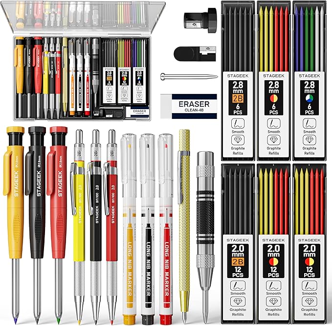 STAGEEK 22 Pack Carpenter Pencil Set by STAGEEK