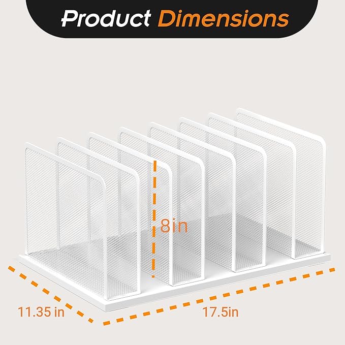 Kuntine.B Desk File Organizer Upright Mesh Desktop Organizer File Sorter Office - Image 2
