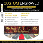 Engraved Name Plates for Door Sign Personalized Rustico Granite Pattern Plastic - Image 3