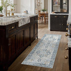 GENIMO Runner Rug 2'6"x6, Non Slip Vintage Hallway Runner Rugs, Low Pile - Image 9