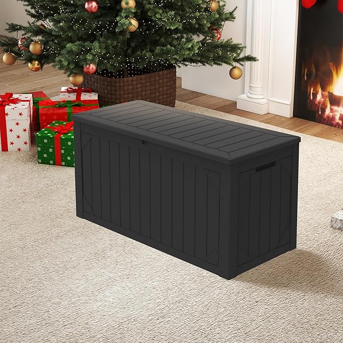 Decksplore 100 Gallon Outdoor Storage Box Waterproof, Lockable Resin Deck Box by Decksplore%E2%80%94BuiltforOutdoor