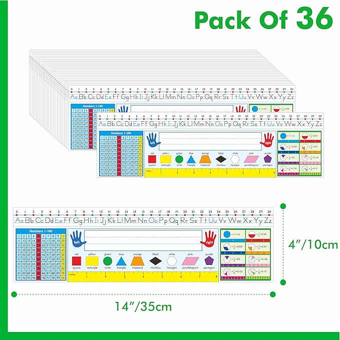 36 PCS Desk Nameplates, Double Sided PET Film Desk Name Tags - Image 2