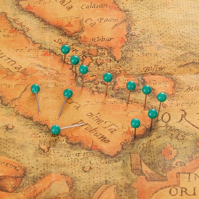 WILLBOND 500 Pack Map Push Pins Map Tacks Small Round Head Push Pins Thumb Tacks - Image 4