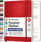 Roterunner Purpose Planner Notebook B5 7.5”x9.8” Undated 2026 Daily Weekly and by Roterunner