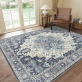 GENIMO 8x10 Area Rugs for Living Room, Machine Washable Non Slip Vintage Rugs by GENIMO