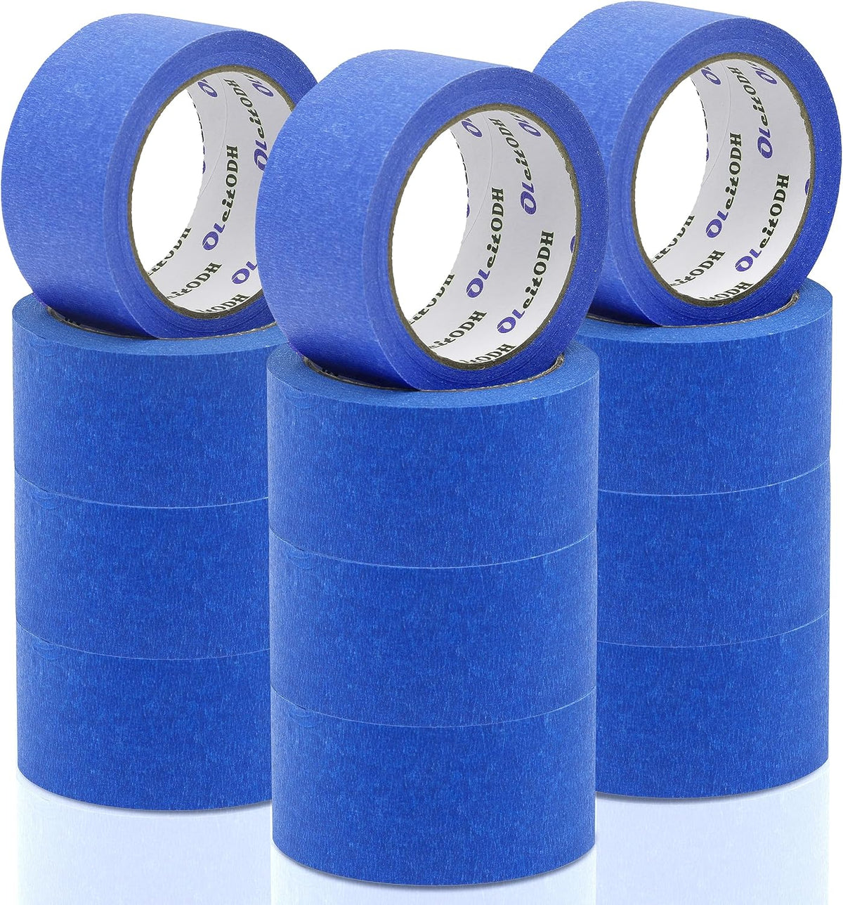 Oleitodh 12 Rolls Blue Painters Tape Bulk 2 inch x 660 Yards, Painters Masking