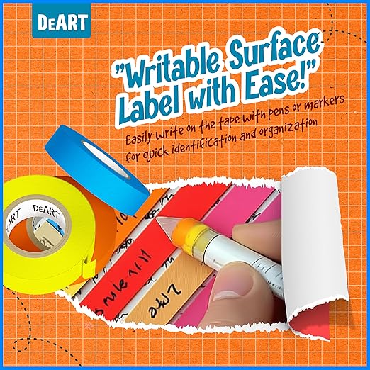 12 Pack Colored Masking Tape, 396 Ft x 0.6 inch Mini Colored Painters Tape - Image 7