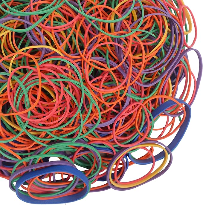 Rubber Bands Assorted Size 0.4bl Colourful Rubber Bands Office Supplies Size#64 - Image 3