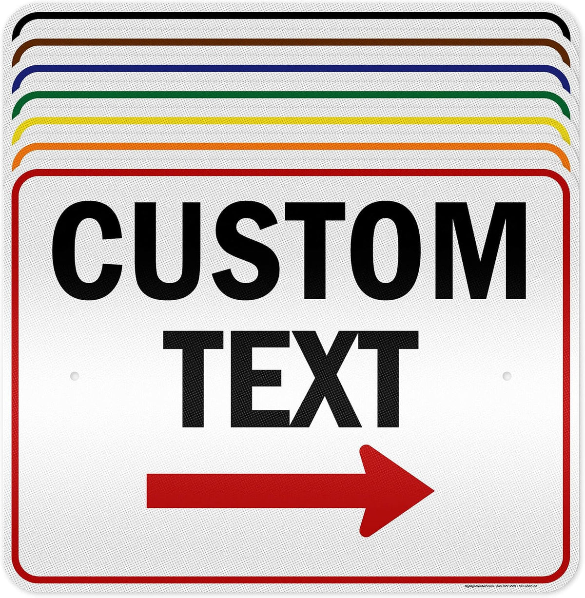 Custom Arrow, Custom Directional Sign, Right Arrow, 18x24 Inches, 3M EGP