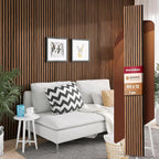 Avana Acoustic Wood Wall Panels – 94.4 X 12.6 Inch Walnut Acoustic Panels 1 PC by AvanaHome