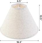 GO&SO Large Lamp Shades Set of 2 Oatmeal Beige Linen Lamp Shade, 6.5" Top x - Image 2