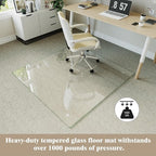 Koonmi Tempered Glass Chair Mat - Image 5