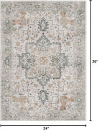 GENIMO Area Rug 2x3 Doormat, Machine Washable Low Pile Rugs, Small Retro - Image 2