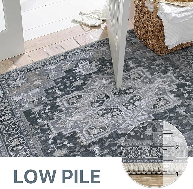 GENIMO 2x10 Runner Rugs for Hallway, Machine Washable Non Slip Vintage Rugs - Image 4