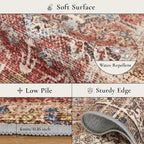 GENIMO 6x9 Area Rugs for Living Room, Machine Washable Non Slip Vintage Rugs - Image 8