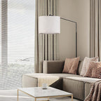 GO&SO Natural Linen Medium Drum Lamp Shades 13" Top x 13" Bottom x 10" High - Image 7
