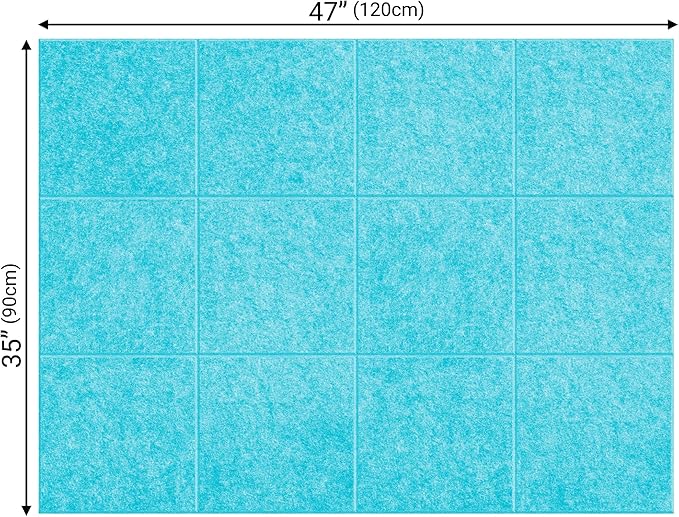AKTOP Cork Board Bulletin Board 47"x35", 12 Pack Removable Felt Cork Board Tiles - Image 4