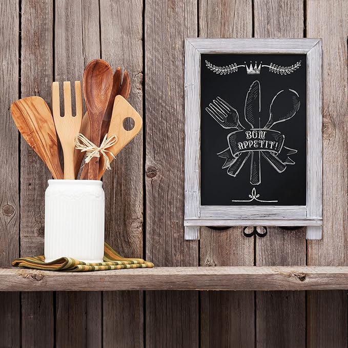 HBCY Creations Rustic Whitewash Tabletop Chalkboard Sign / Hanging Magnetic - Image 8