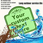 HK SIGNS Custom Aluminum Weatherproof Metal Sign, Modern Customizable, 8*8 Inch - Image 3